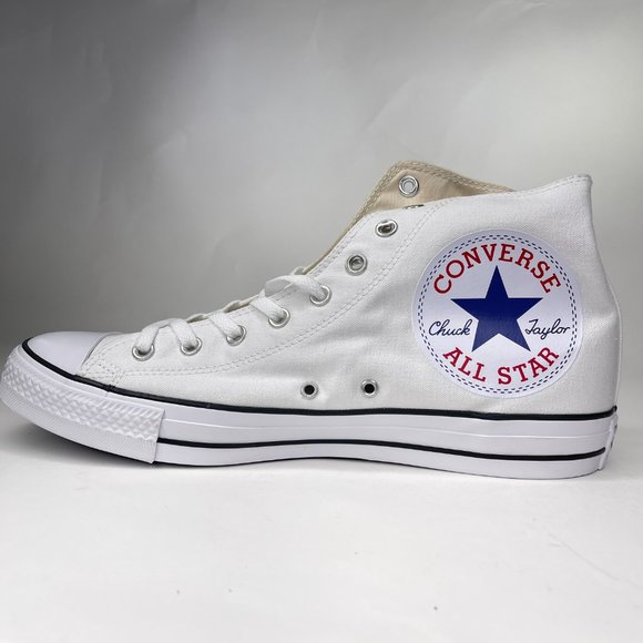 Converse CTAS High Oversized Logo White Black Sneaker. Size 13. Style:165696C. main image 4
